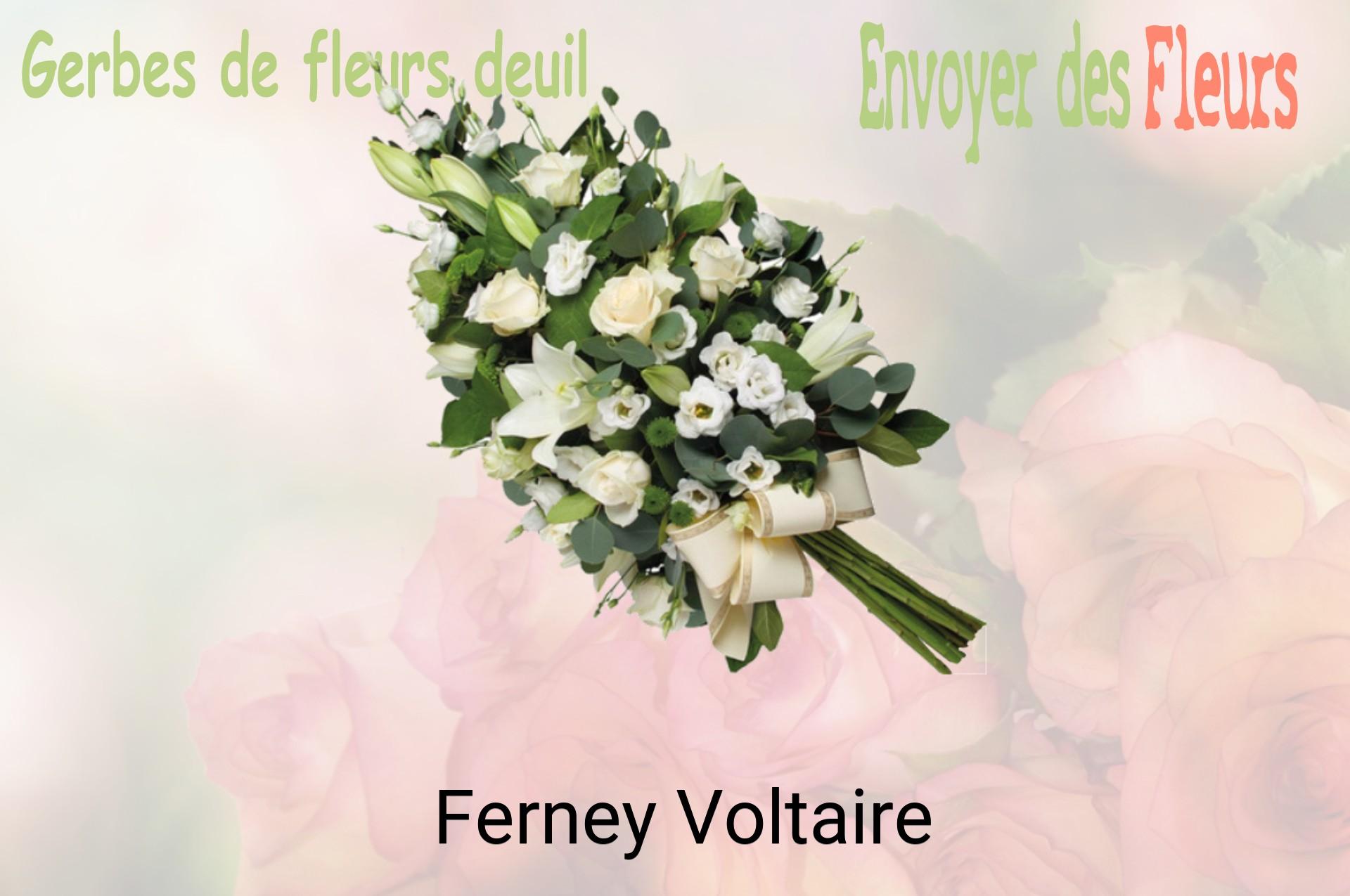Gerbe de fleurs de deuil livrée à Ferney-Voltaire